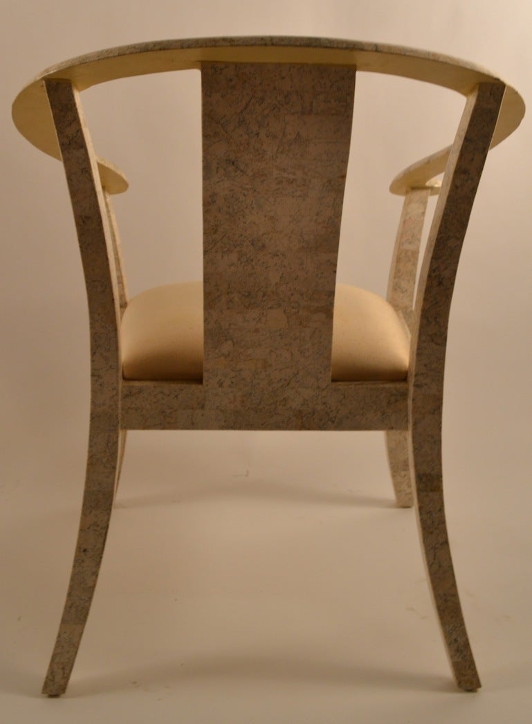 Pair of Tessellated Stone Asia Modern Chairs For Sale 1