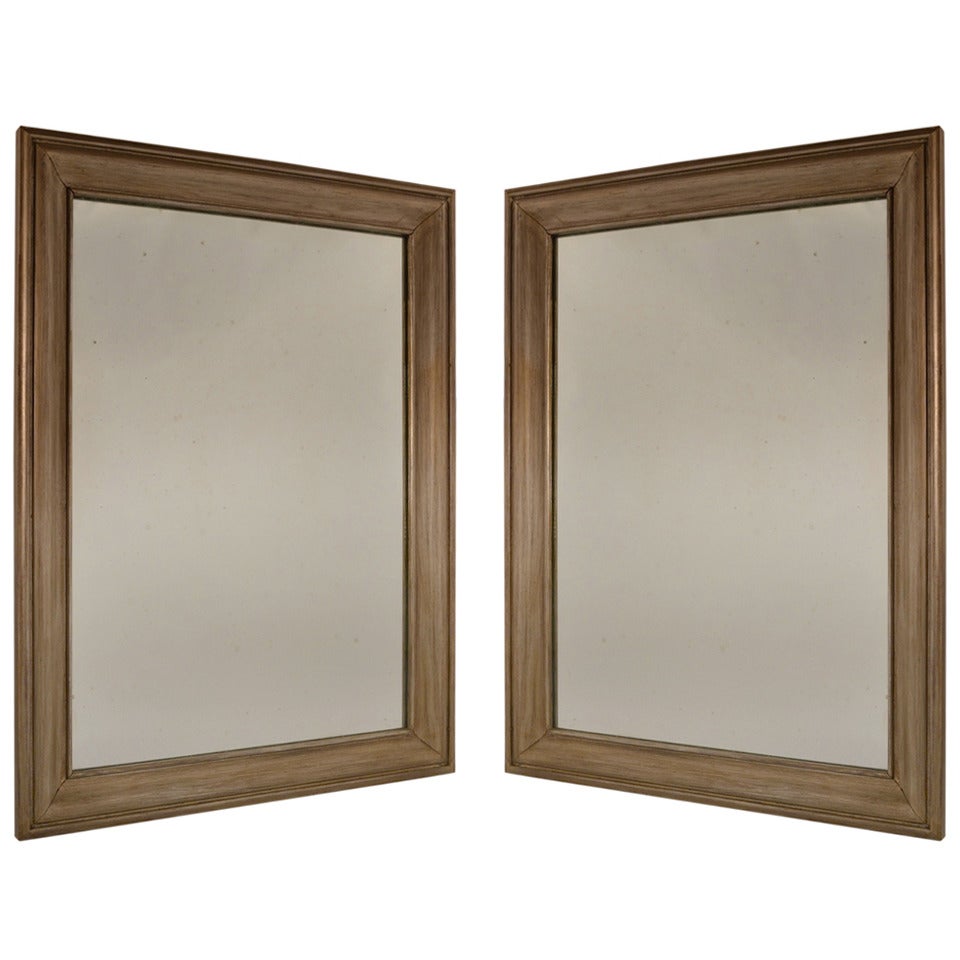 Pair Silver Gilt Mirrors by James Mont