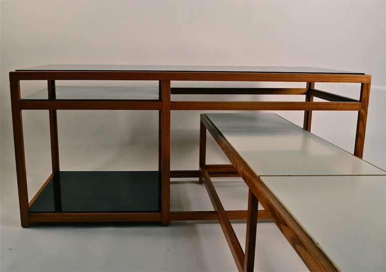 Wormley for Dunbar Adjustable Console Tables In Excellent Condition In New York, NY