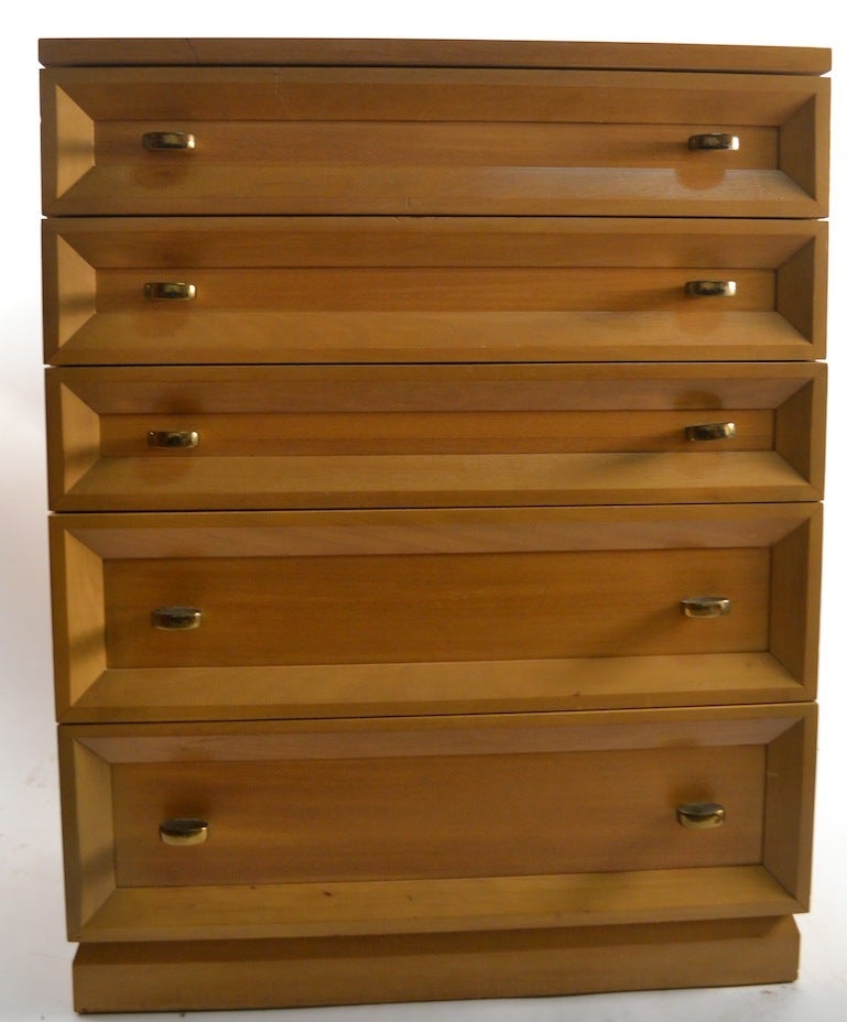 Two Drexel five drawer dressers,  