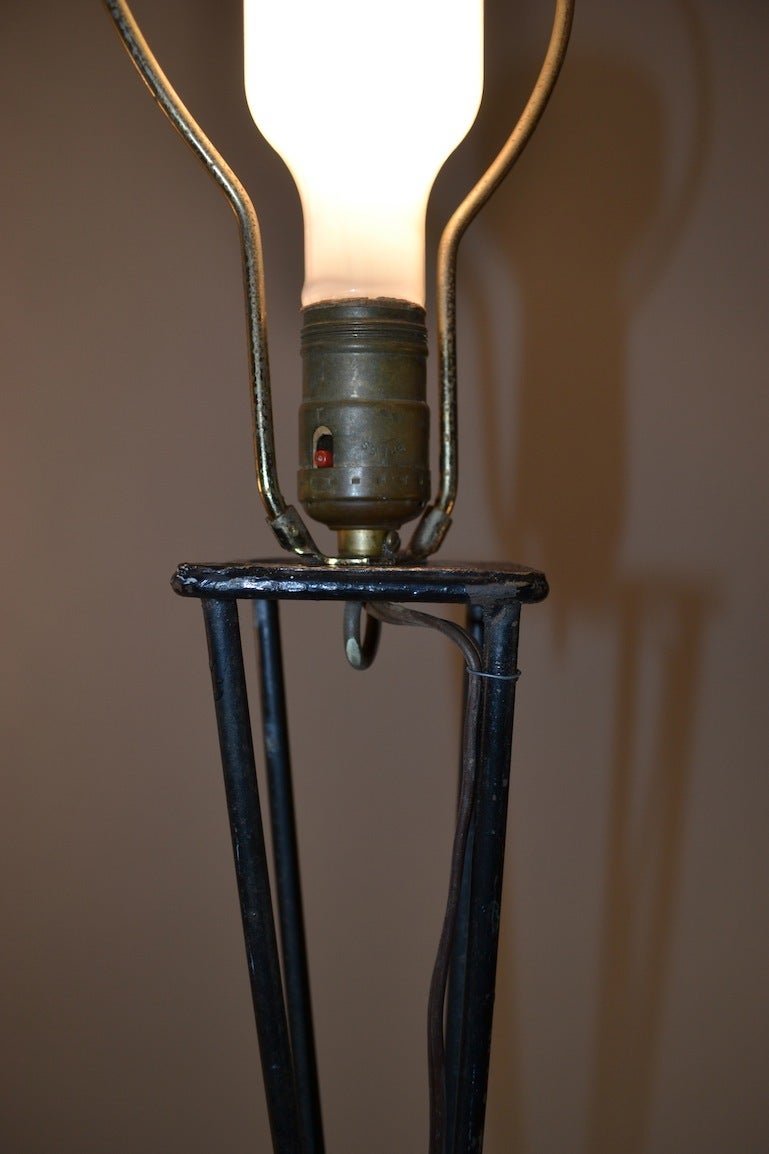 American Architectural Iron Rod Floor Lamp For Sale