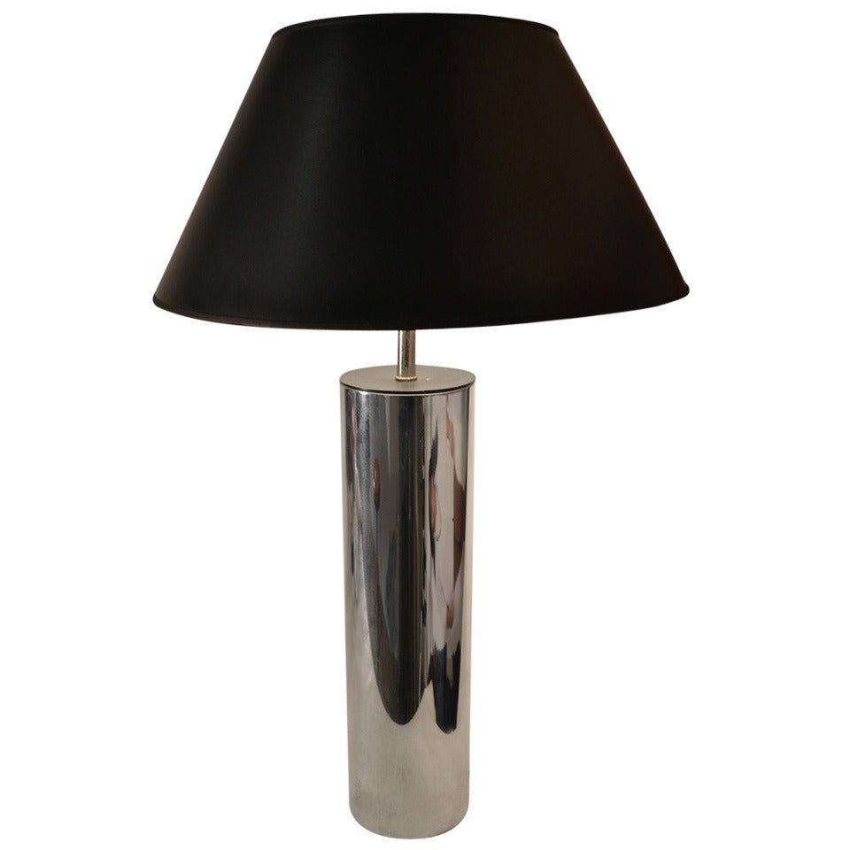 George Kovacks Chrome Cylinder Lamp