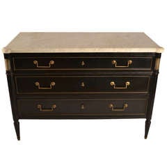 French Directoire Style Marble Top Commode