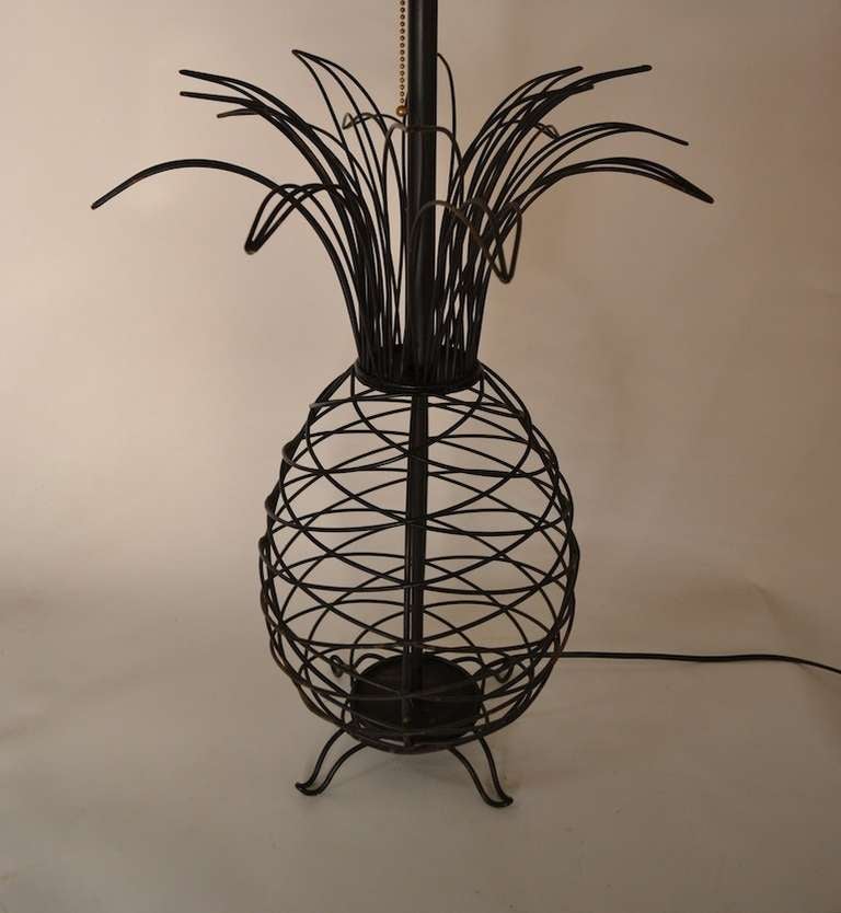 Mid-20th Century Wire Pineapple Lamp