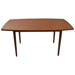 Vintage Danish Modern Teak Dining Table with Two Leaves