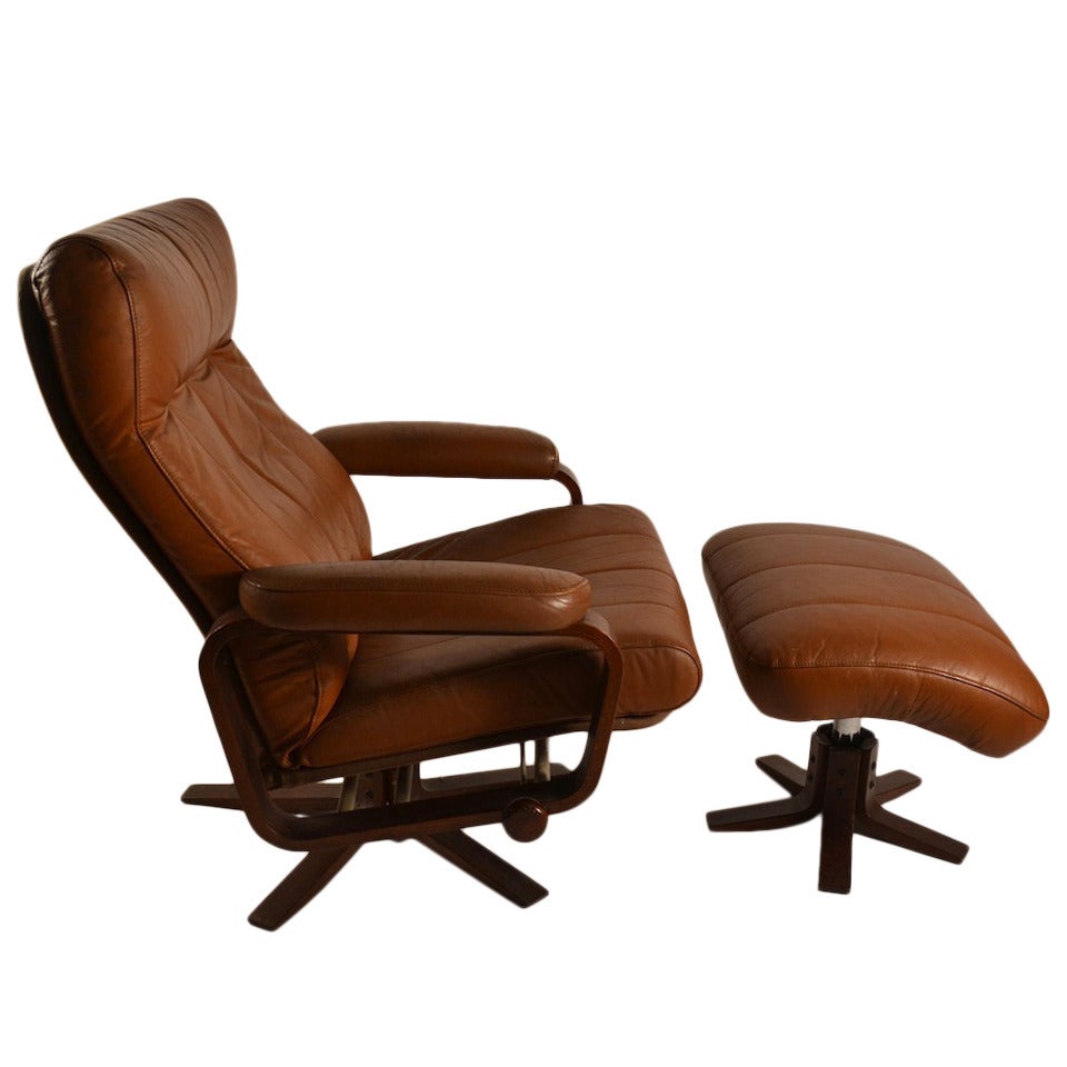 Danish Modern Reclining Lounge Chair