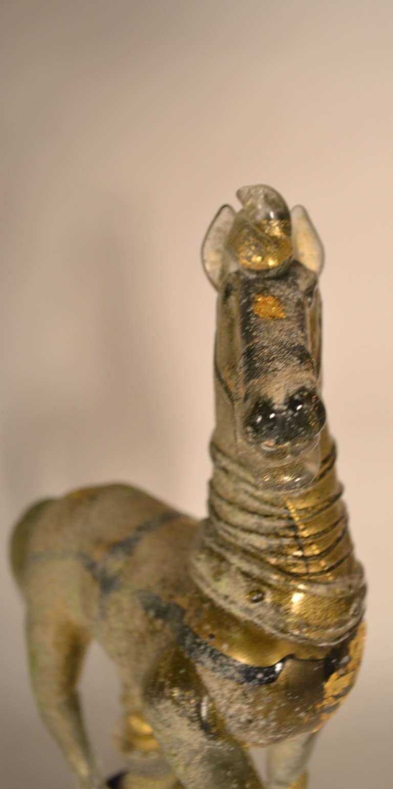 Art Glass Rare Ermanno Nason Scavo Horse Figure