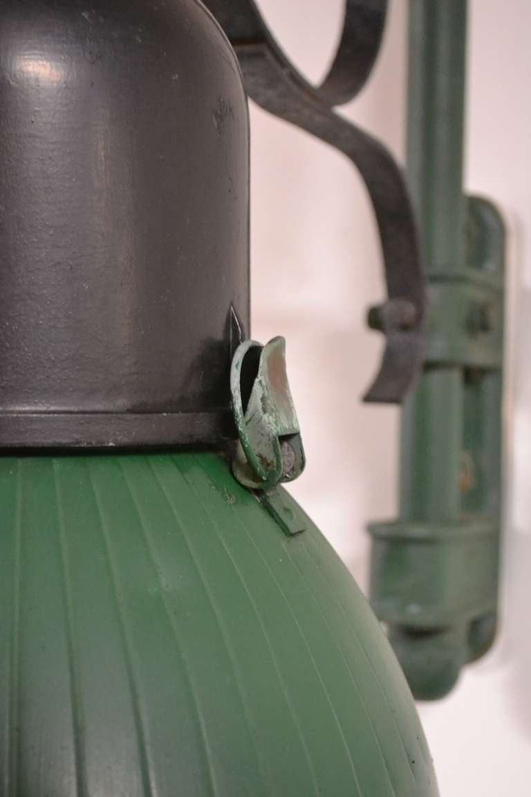American Pair of Turn of the Century Industrial Outdoor Sconces