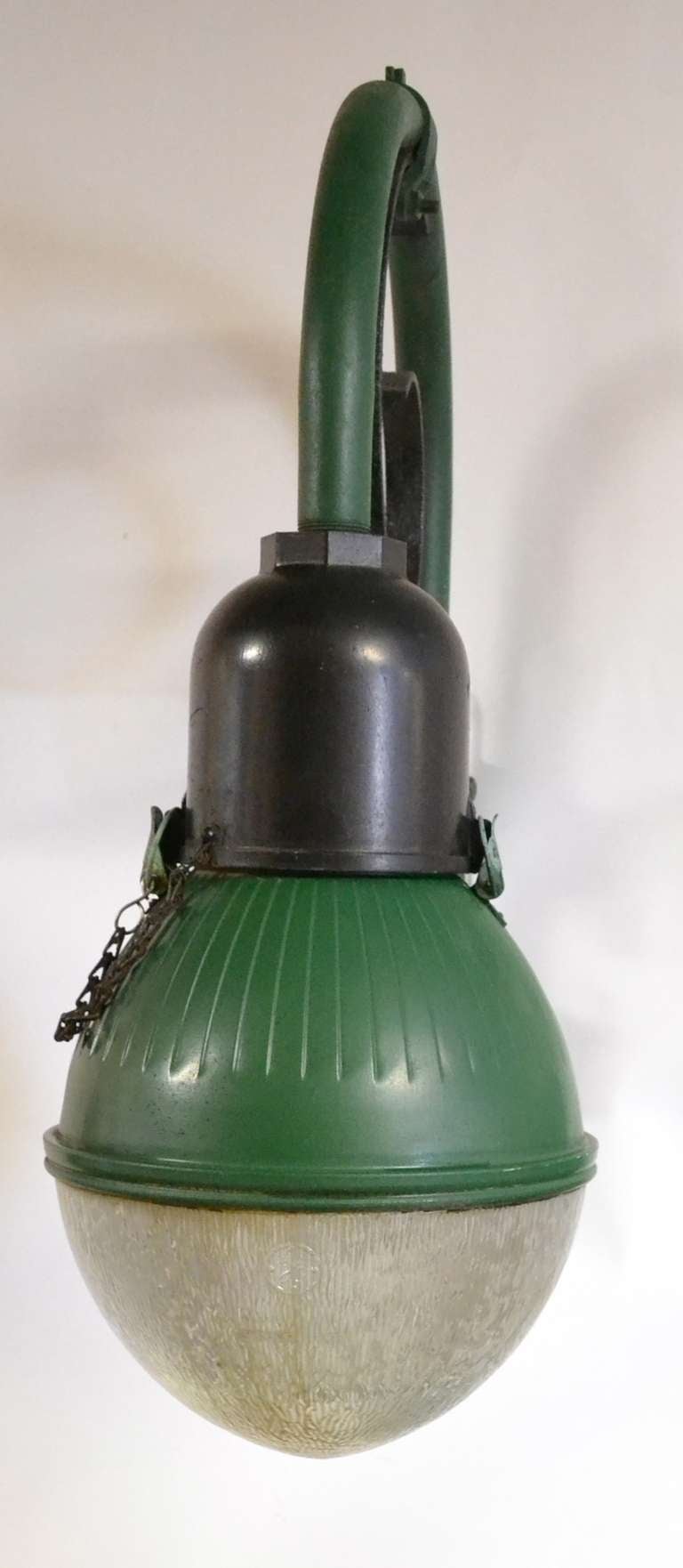 Pair of Turn of the Century Industrial Outdoor Sconces 2