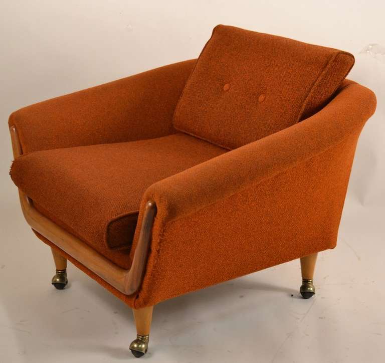 Upholstery Mid Century Lounge Chair attributed to Adrian Pearsall