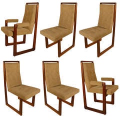 Set of Six Kagan Cubist Dining Chairs