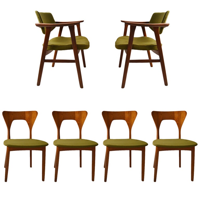 Set of Six Koefoeds Hornslet Dining Chairs