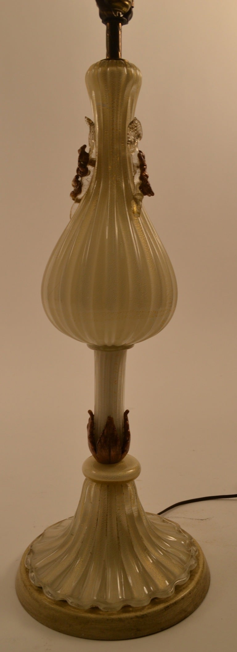Pair Murano Glass Lamps In Excellent Condition In New York, NY