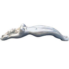 Vintage Unusual Cast Alumium Risque Door Handle