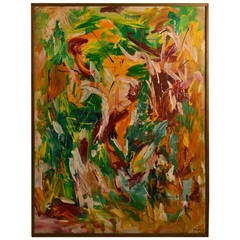 Vintage Abstract Painting Signed "G. Mugler" 11