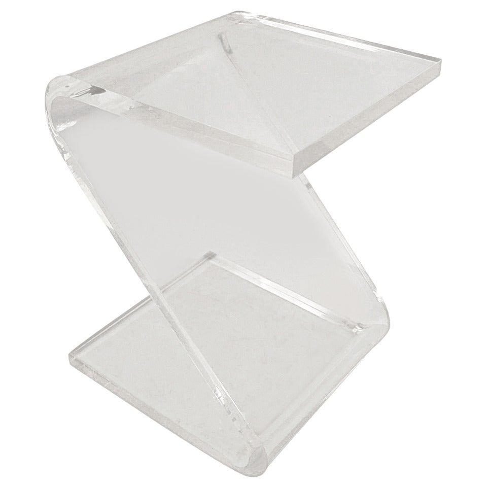Lucite "Z" Table by John Mascheroni