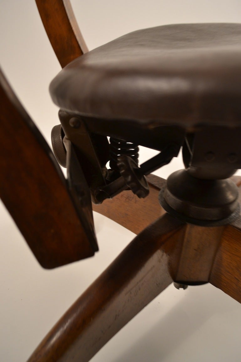 Turn of the Century Swivel Tilt Armless Desk Chair 1