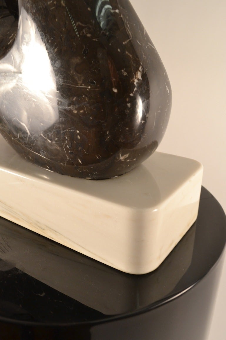 Polished Abstract Marble Sculpture by Noted Artist Julie Warren Martin  (Conn)