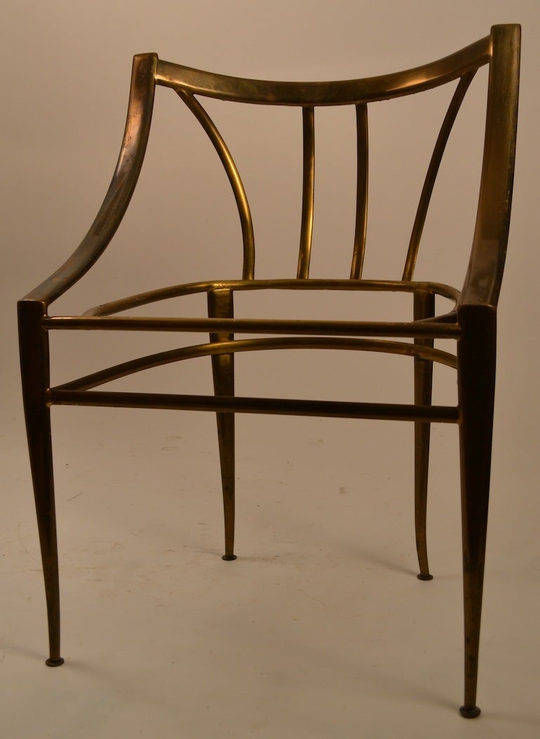 Brass Lounge Chair by Chiavari 1