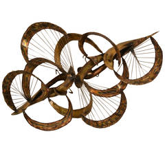 Brutalist Torch Cut Wall Mount Sculpture 9