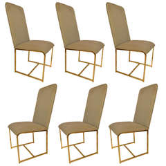 Retro Set of Six Milo Baughman Dining Chairs