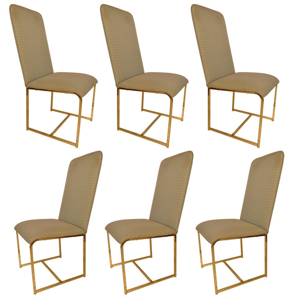 Set of Six Milo Baughman Dining Chairs