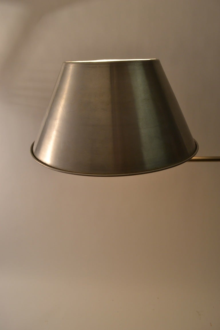 American Adjustable Machine Age Industrial Floor Lamp For Sale