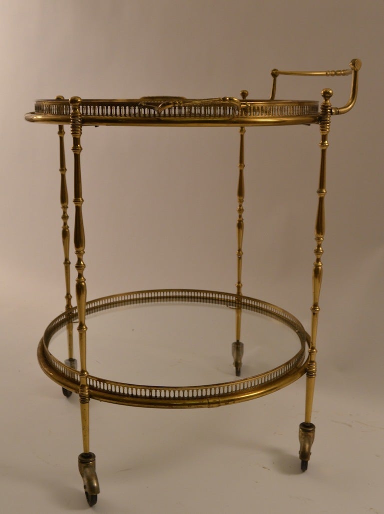 Brass Bart Cart Serving Trolley In Excellent Condition In New York, NY