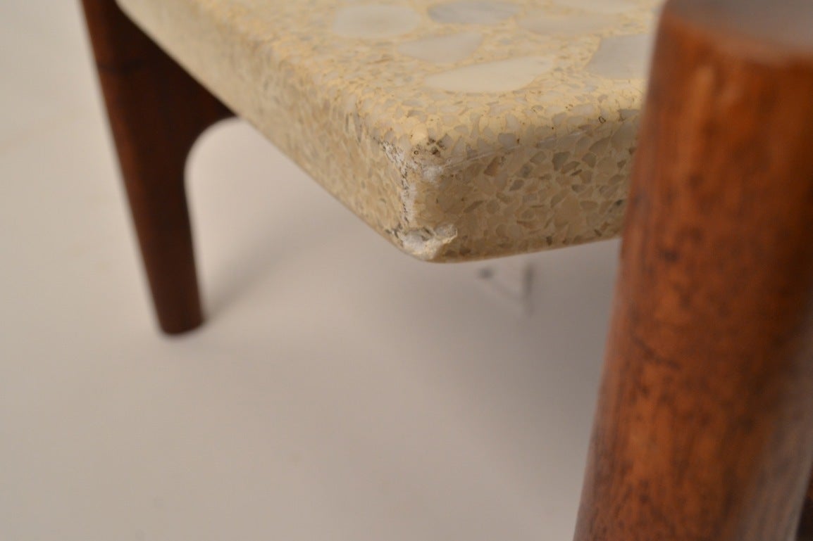 Mid-Century Modern Surfboard, Terrazzo-Top Coffee or Cocktail Table For Sale