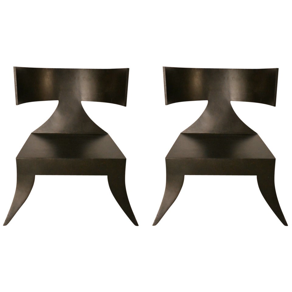 Pair John Lyle Klismos Chairs