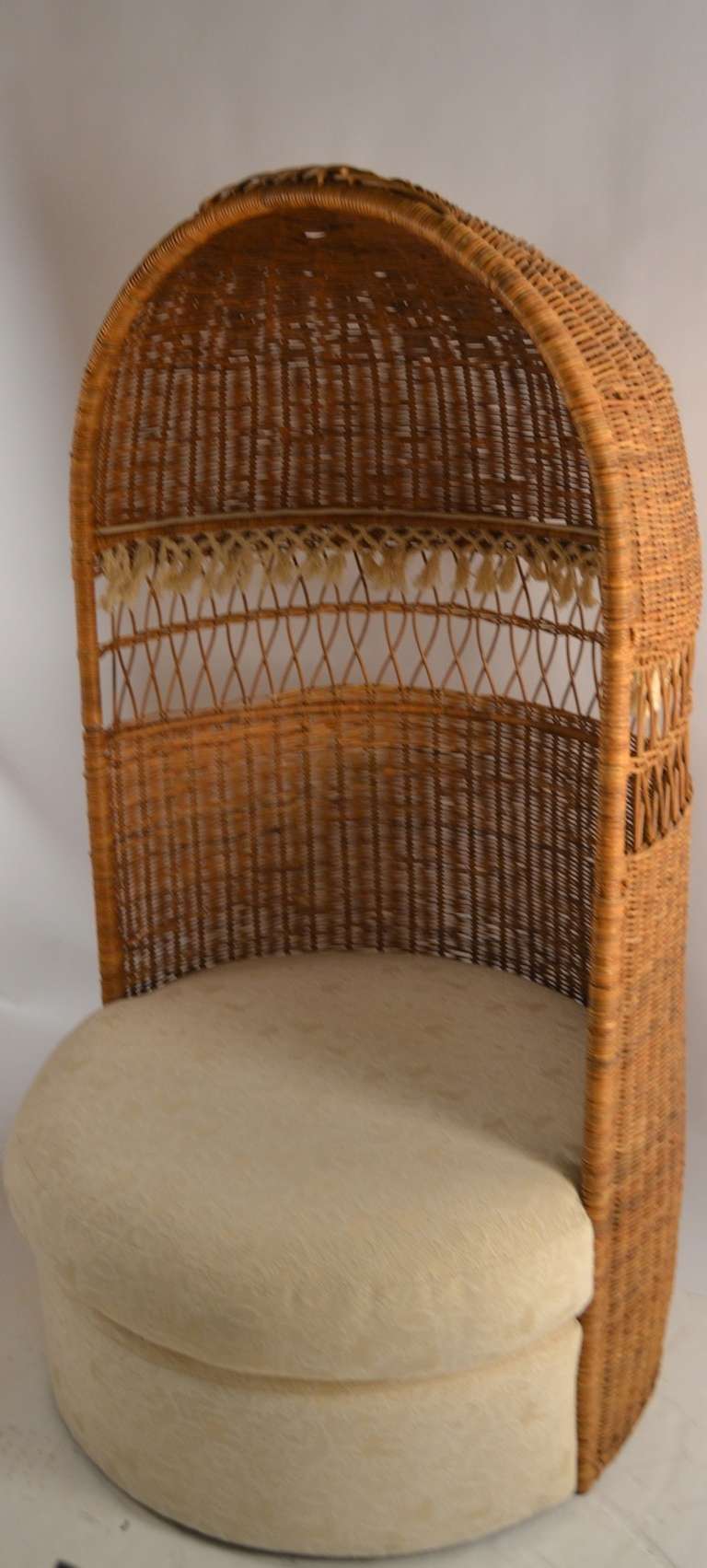 hooded rattan chair