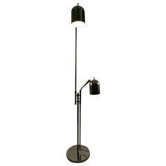 Adjustable Chrome Two Light Floor Lamp 10