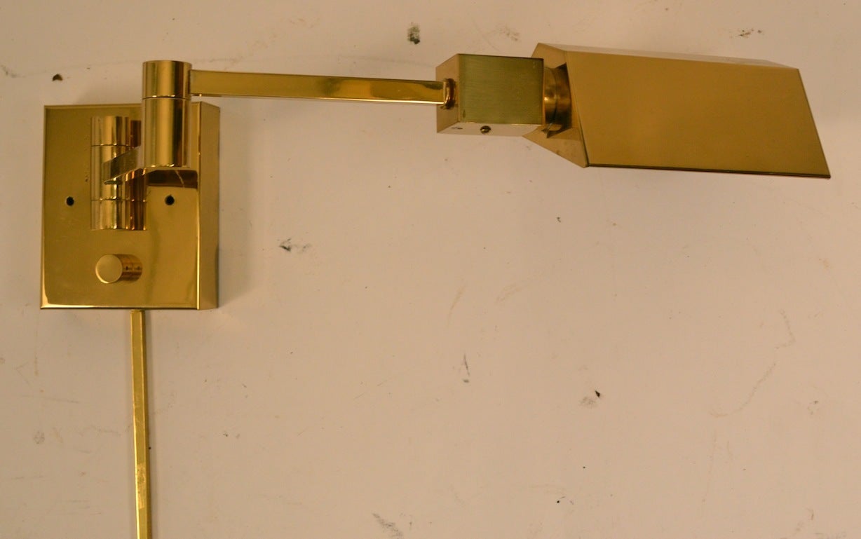 Pair of Brass Sconces by Casella Lighting 2