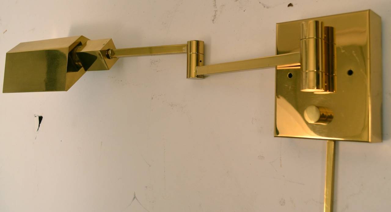 Pair of Brass Sconces by Casella Lighting 4