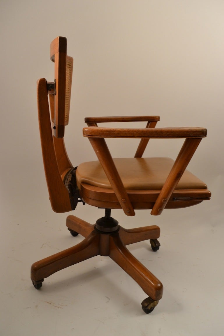 MidCentury Swivel Desk Chair at 1stDibs