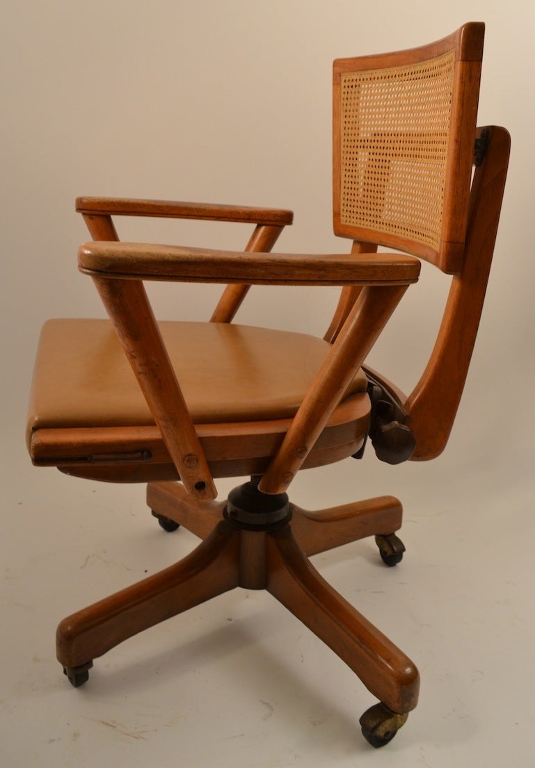MidCentury Swivel Desk Chair at 1stDibs