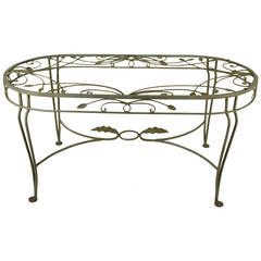 Salterini Wrought Iron Oval Dining Table