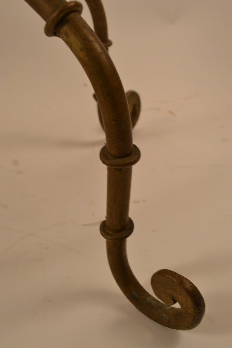 Unknown Pair of Marble-Top Tables with Iron Bases