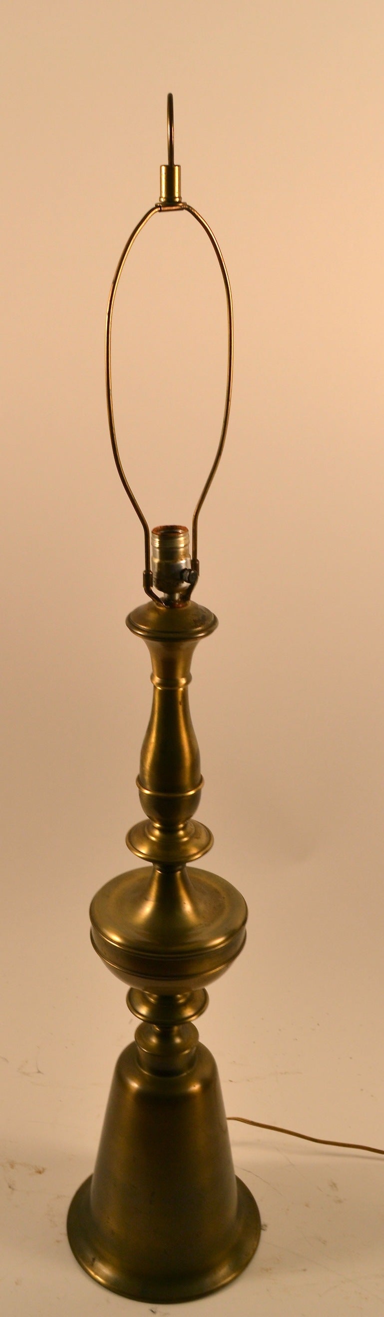 Pair Of Tall Brass Table Lamps For At 1stdibs Mid Century Modern Pair Of Tall Brass Table Lamps For