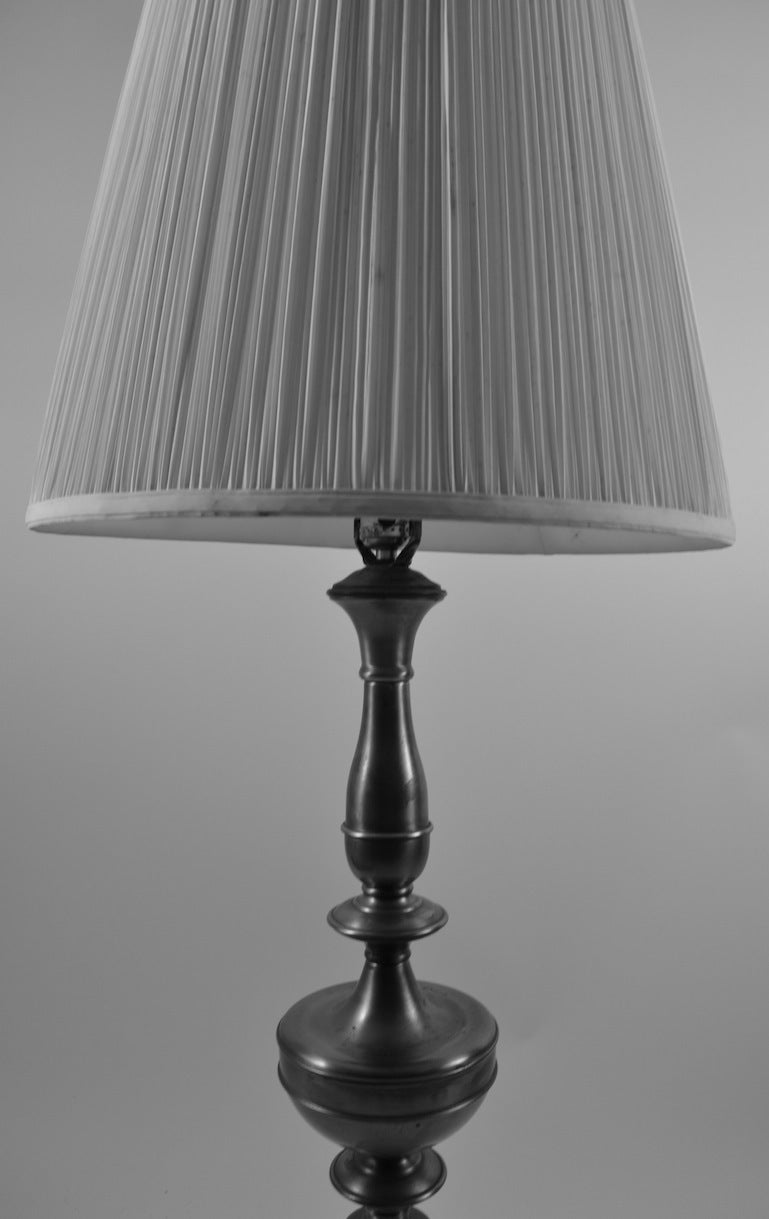 Pair of Tall Brass Table Lamps at 1stDibs