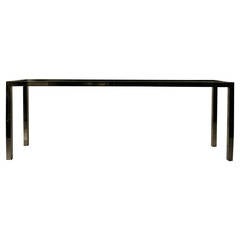 Chrome Parsons Console Glass-Top Table
