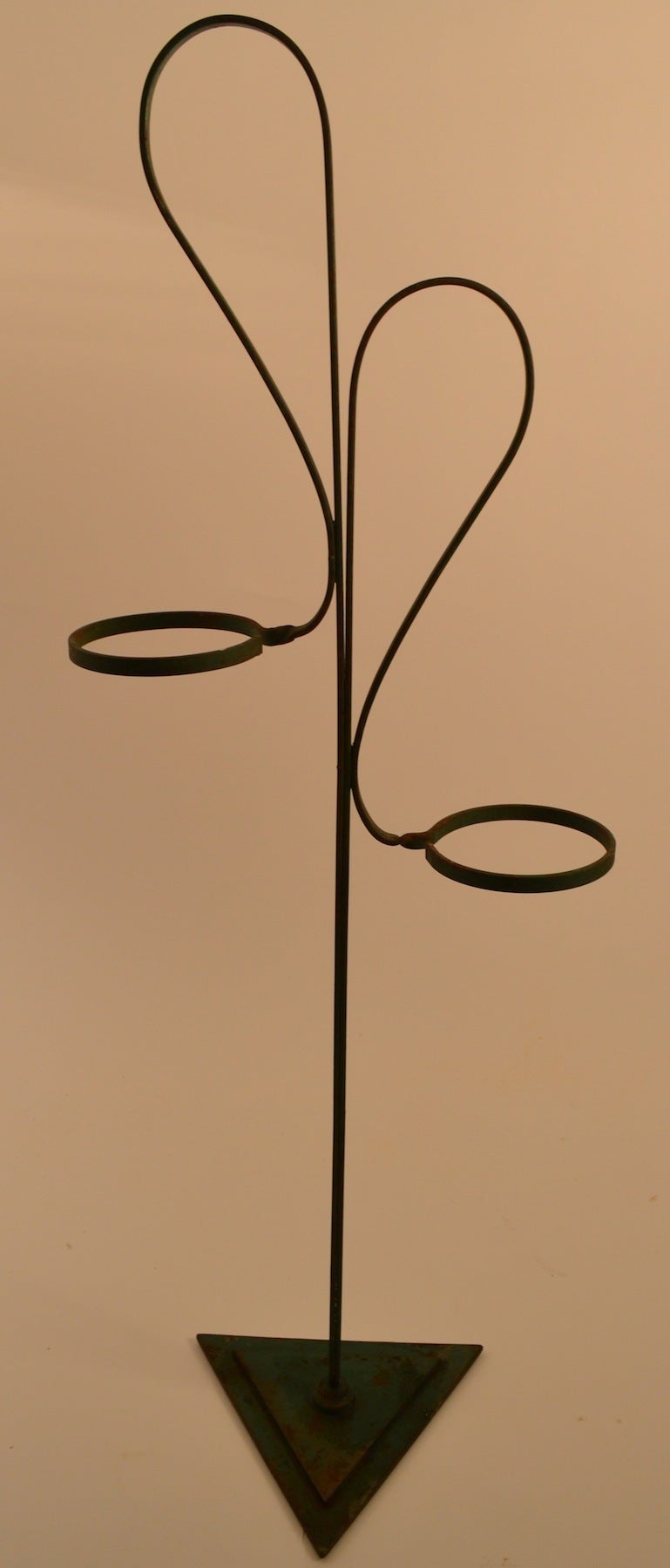 Mid-20th Century Art Deco Wrought Iron Plant Stand Attributed to Salterini