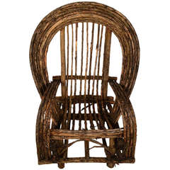 Adirondack Twig Stick Rustic Lounge Chair 2