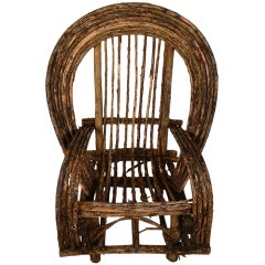 Adirondack Twig Stick Rustic Lounge Chair