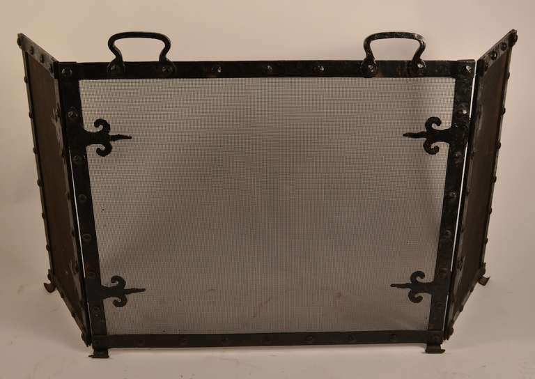 High Quality Arts & Crafts Folding Firescreen Spark Guard
