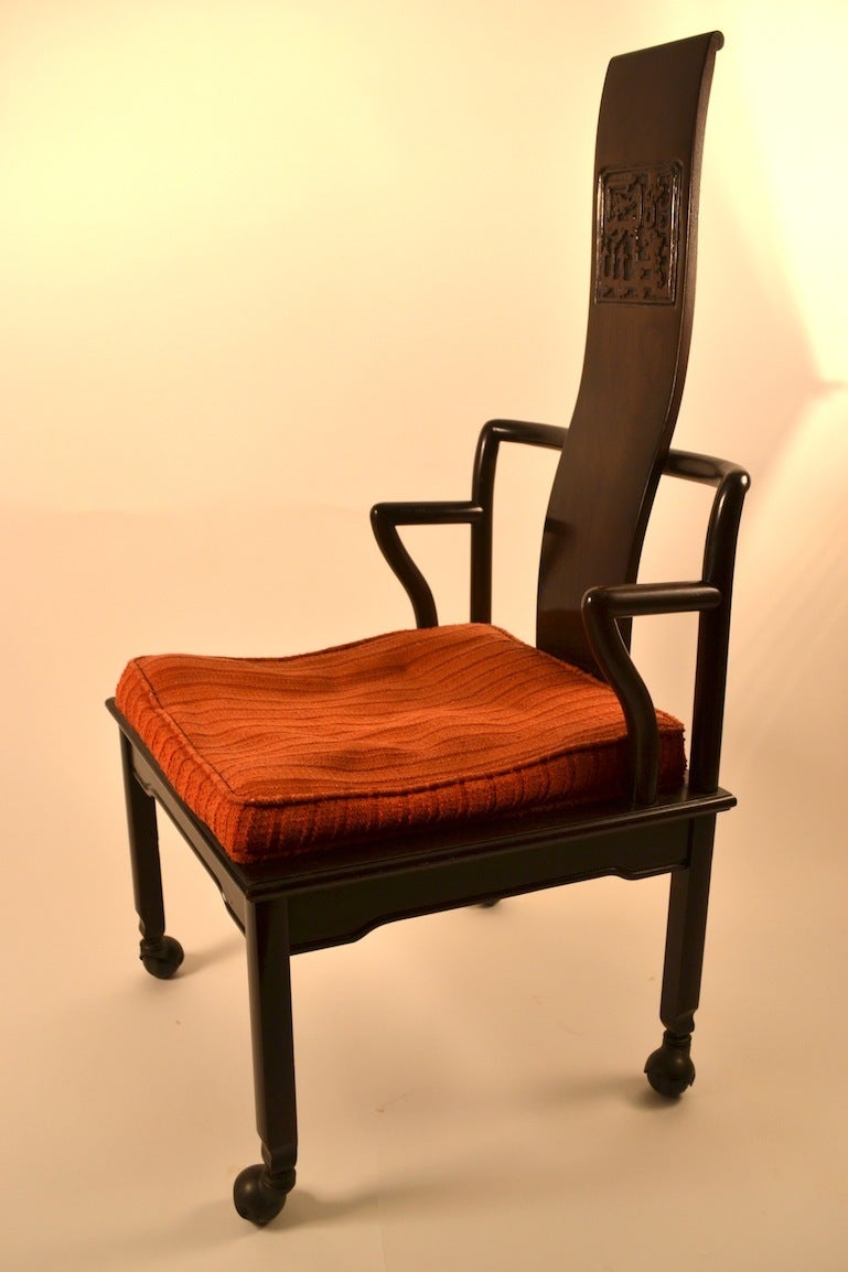 A CHINESE ARMCHAIR WITH A MARBLE INSET BACK CHING DYNASTY