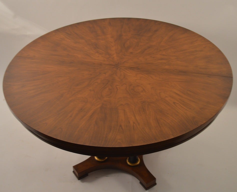 Biedermeier Classical Style Pedestal Dining Table by Baker