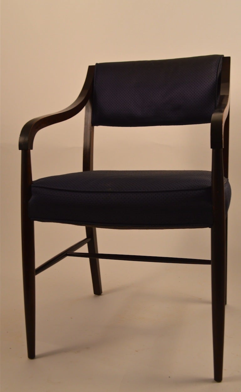 Nice stylish set of six dining chairs, two arm, or 