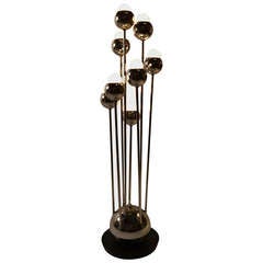 8 Light Chrome Ball Table Lamp 3