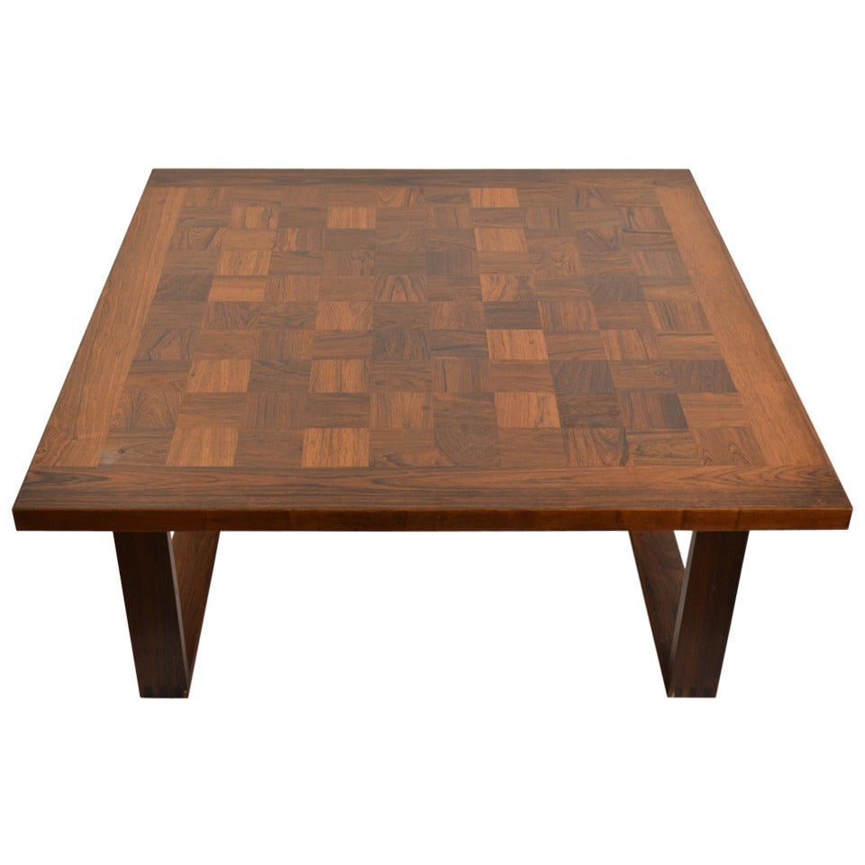 Rosewood Parquetry Table by Arne Vodder for France & Son For Sale